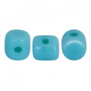 Les perles par Puca® Minos kralen Opaque blue turquoise 63030